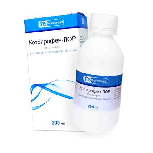 Кетопрофен-лор р-р для полоскания 16мг/мл 200мл №1